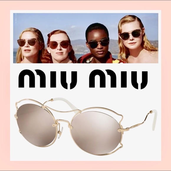 🔥SOLD🔥💕 Miu Miu by Prada mirror gold sunglasses - Picture 7 of 7